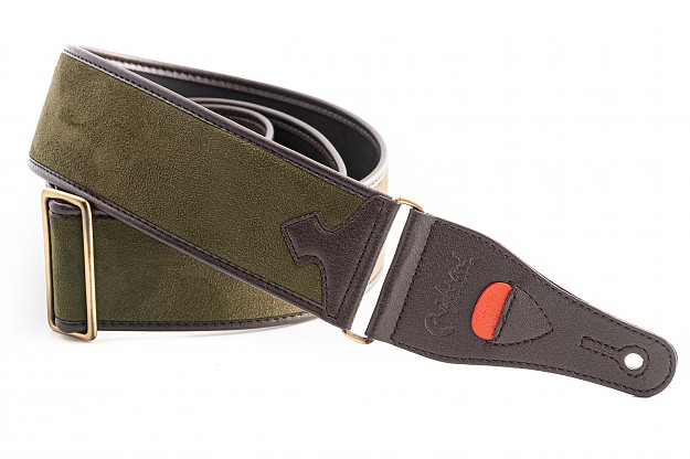 DIVINE Army Green model strap for bass, it is a soft, padded strap with a very similar aspect to nubuck leather.